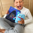 Load image into Gallery viewer, boy missing tooth with blue tooth pillow and adventure book