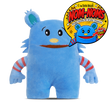 Load image into Gallery viewer, Blue plush toy with cartoon face and 'Nom-Noms' logo on a white background
