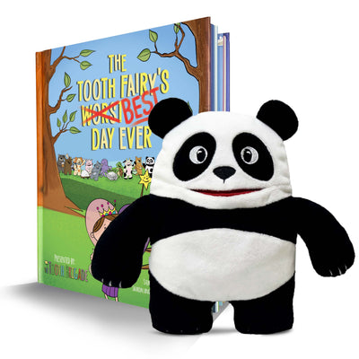 Waffles Panda Tooth Fairy Pillow and Tooth Fairy Book Gift Set