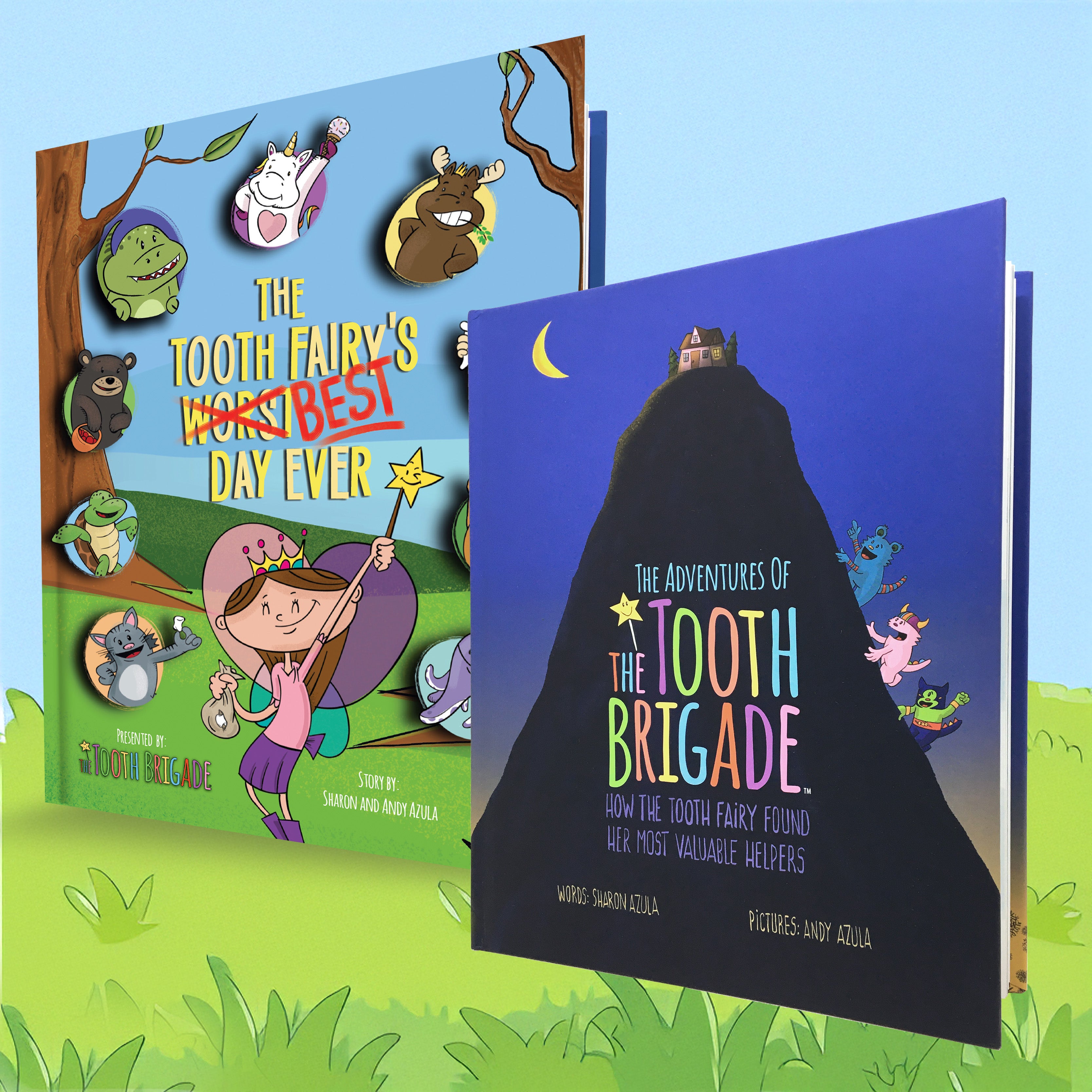 Kids reading Tooth Brigade book